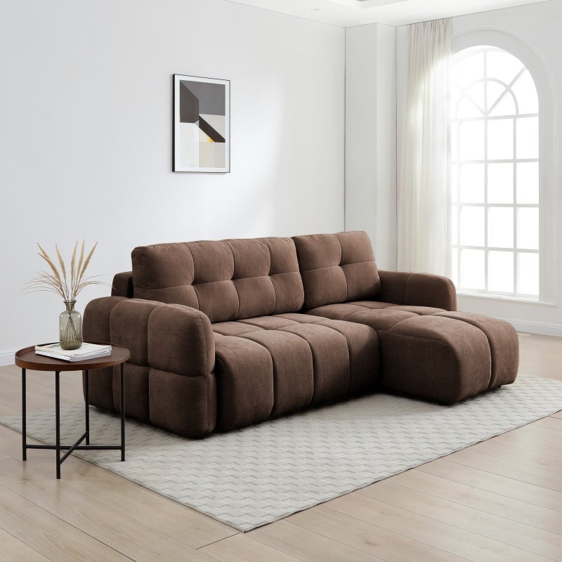 Morgan Quilted Corner Sofa Bed