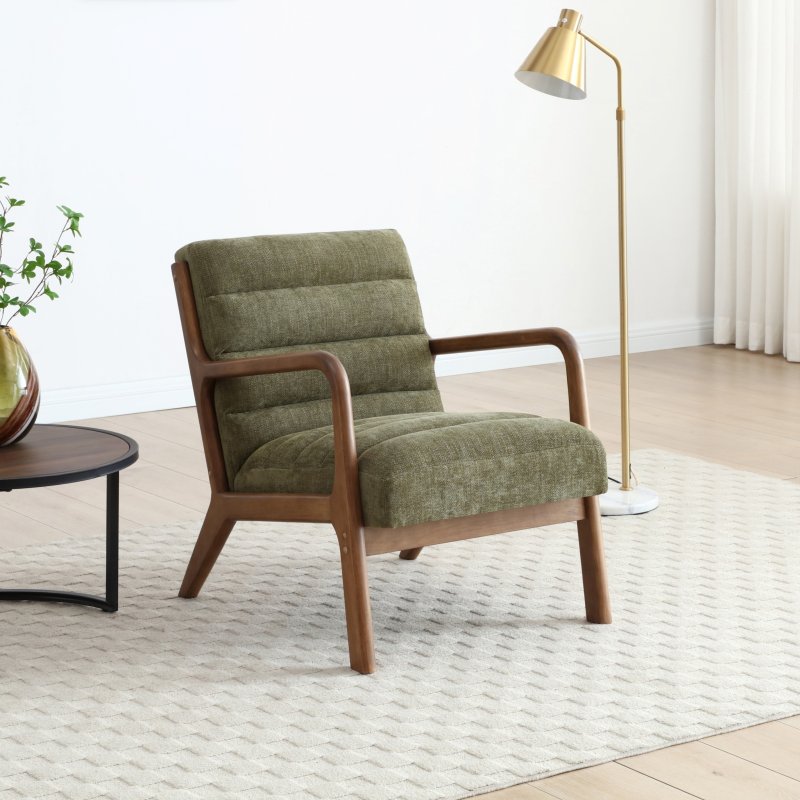 Inca Chair Ribbed Walnut Frame